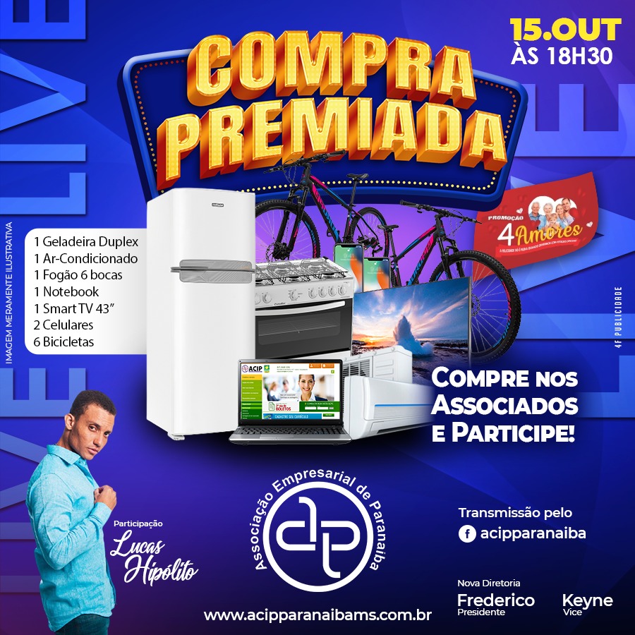 Promoção 4 amores sorteio dia 15 de outubro as 18h30min